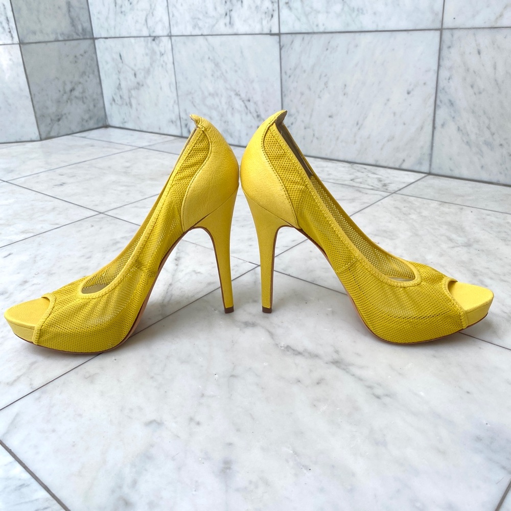 Report Signature Yellow Open Toe Platform Pumps S… - image 7